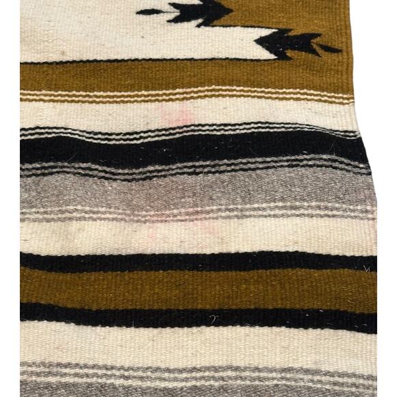 Vintage Hand Woven Native American Aztec Wall Hanging or Wool Rug Zapotec Rug - Picture 5 of 16